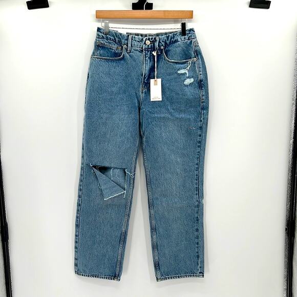 Good American Good 90's Duster Jeans - Blue950 - 6/28 - New with tags - Picture 1 of 8